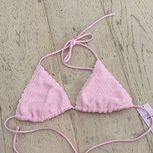 Wild Fable Pink Triangle Bikini Top